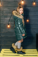 Пальто для девочки GnK З-820 превью фото